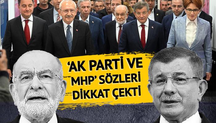 İki genel başkan da DEVA Partisi'ni işaret etti: Üçlü ittifaka yanaşmamış! Davutoğlu'nun 